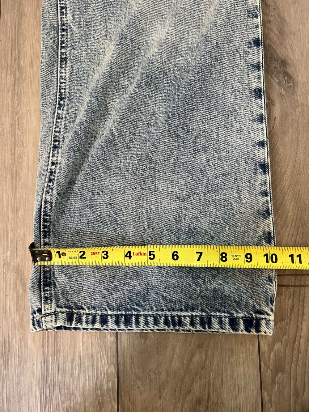 Altar’D State Wide Leg Jeans Light Acid Wash High Rise Button Front Womens 29 - Picture 9 of 11
